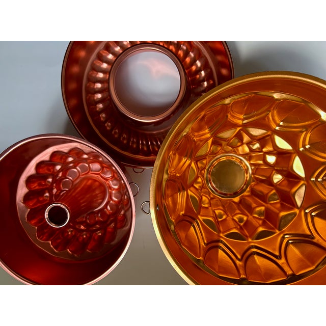 Vintage Copper Toned Aluminum Molds - Set of 3 For Sale - Image 10 of 18