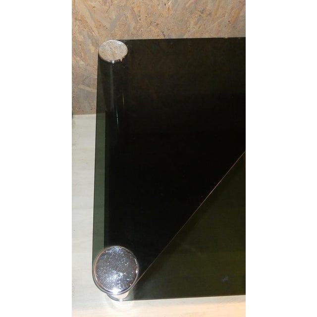 Italian Table in Crystal and Steel by Marco Zanuso for Zanotta, 1960s For Sale - Image 14 of 18