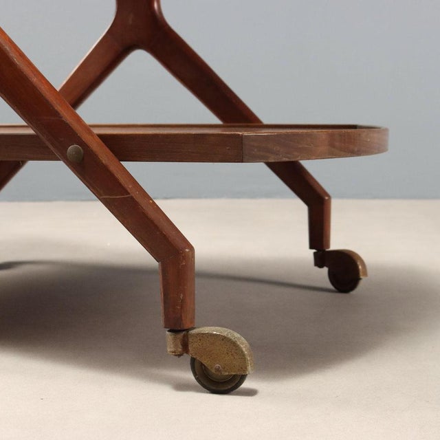 Vintage Kitchen Trolley in Beech, Italy, 1950s For Sale - Image 6 of 9