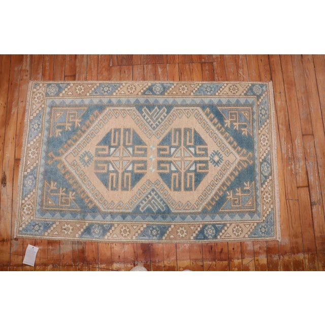 Folk Art Vintage Zabihi Collection Turkish Small Rug - 2'6" x 4' For Sale - Image 3 of 8