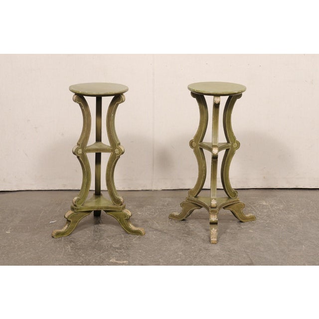 French Mid 20th C. 3-Tier Pedestals - A Pair For Sale In Atlanta - Image 6 of 8