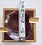 Mid Century Mod Ash Tray Trinket Dish 1950's Amber Onyx and Brass For Sale In Orlando - Image 6 of 7