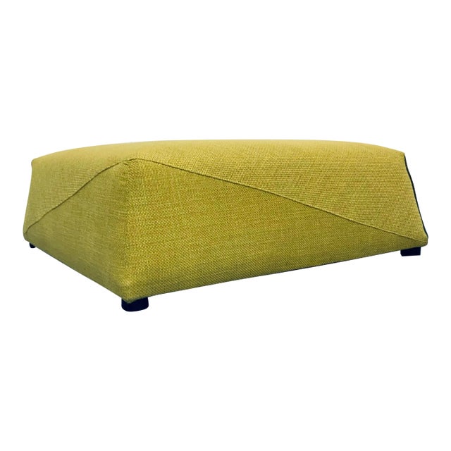 Mid-Century Modern Style Chartreuse Cocktail Ottoman For Sale