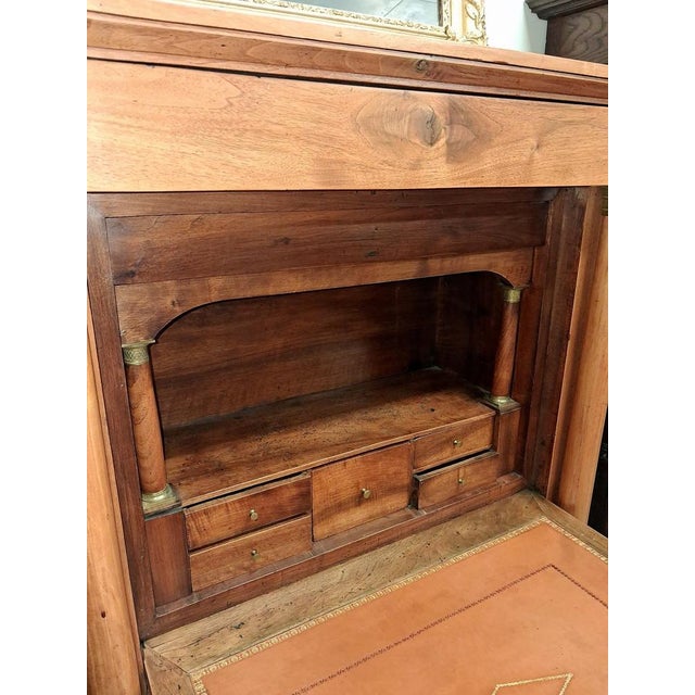 Traditional Empire Walnut Drop-Front Secretary, Early 19th Century For Sale - Image 3 of 10