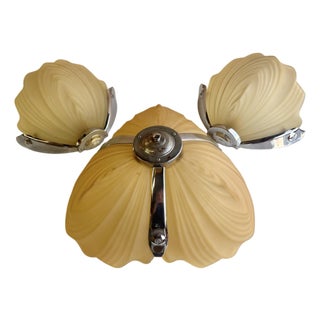 Vintage Art Deco Wall Lights, 1930s, Set of 3 For Sale
