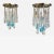 Early 21st Century Flush Mounts in Metal Frame with Transparent and Blue Big Drops from Simoeng, Set of 2 For Sale - Image 5 of 5