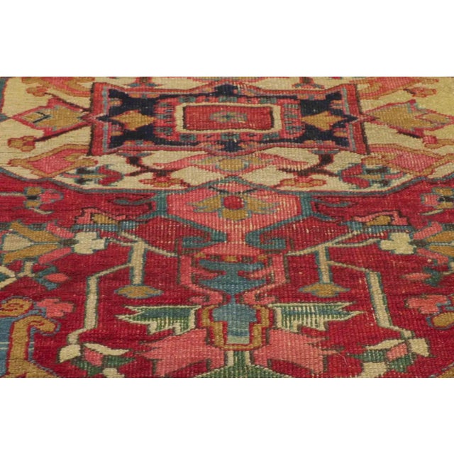 Early 20th Century Early 20th Century Antique Persian Serapi Rug, 04'09 X 06'01 For Sale - Image 5 of 11