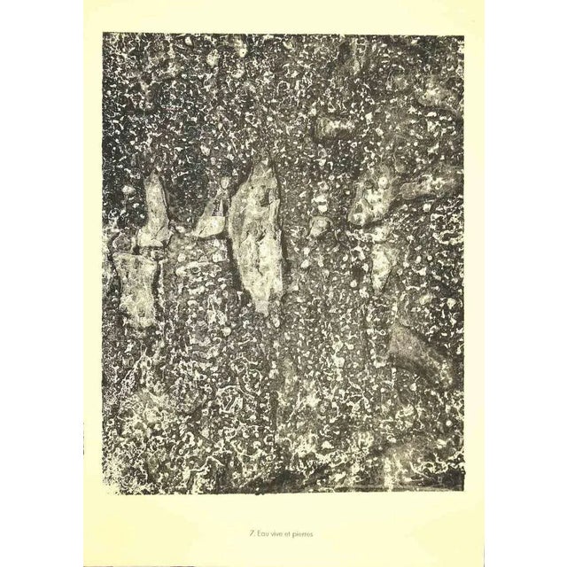 Eau Vive et Pierres is an original B/W lithograph from the album ''Theatre du Sol'' by the French founder of Art Brut,...