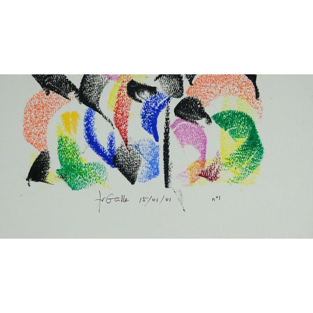 Françoise Galle, Abstract Rose, 1940, Pastel on Paper For Sale - Image 6 of 7