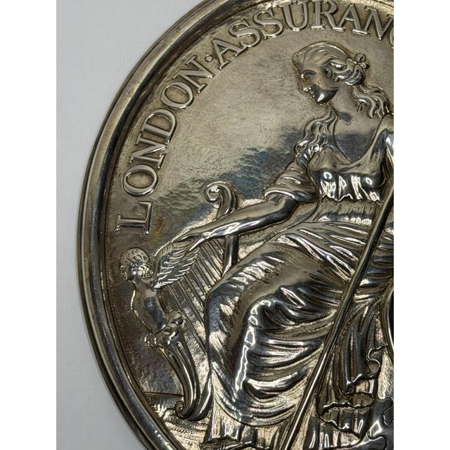 George III London Assurance Britannia Plaque – Hallmarked Sterling Silver, Hennell Family, London, Circa 1801 For Sale - Image 10 of 18