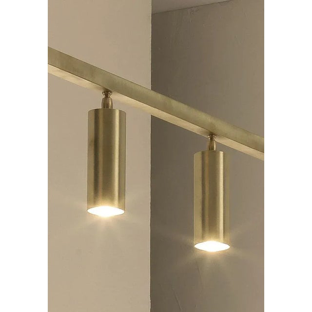 TF606 Suspension Lamp in Satin Brass with Orientable Tubular Diffusers by Daluce For Sale - Image 6 of 8
