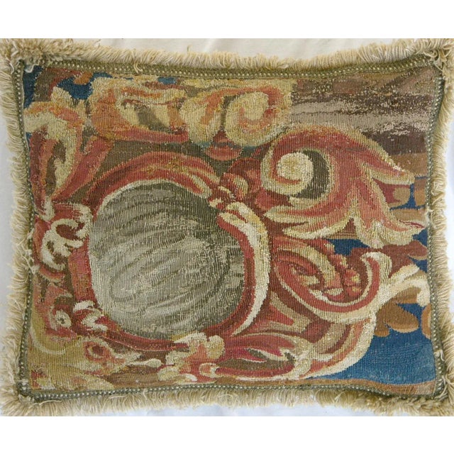 16th Century Antique 16th Century Brussels Tapestry Pillow 15'' X 12'' For Sale - Image 5 of 6