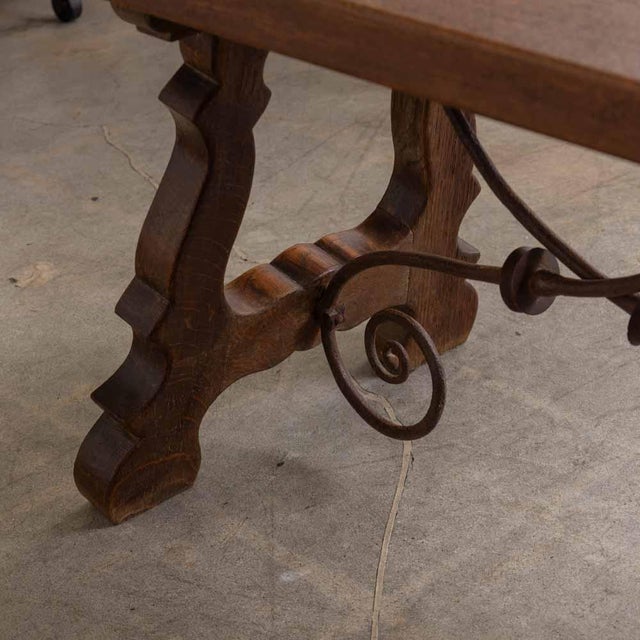 19th Century Spanish Wood and Iron Trestle Table For Sale - Image 16 of 18