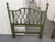 Pair 1960s Ficks Reed Attributed Twin Headboards Original Green Speckle Painted Rattan For Sale - Image 4 of 12