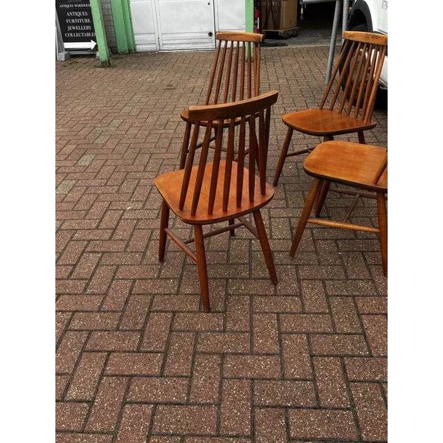 Brown Mid-Century Dining Chairs, Set of 4 For Sale - Image 8 of 10