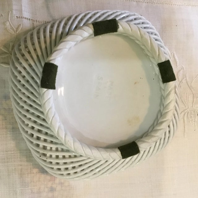 Vintage Capodimonte Lattice Box With Flowered Lid For Sale In Naples, FL - Image 6 of 8