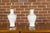 White Pair of White Porcelain Vase Table Lamps on Lucite Bases with Textured Décor For Sale - Image 8 of 12