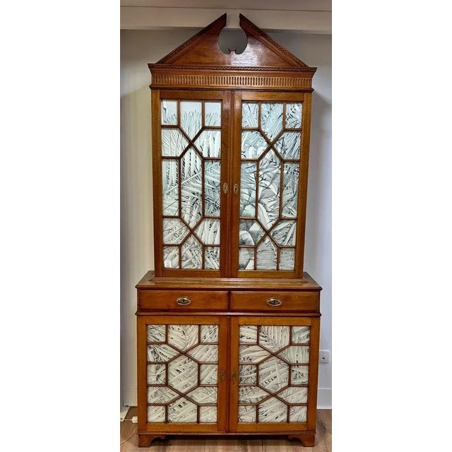 Portuguese cupboard End 18th century (1777-1816) Mahogany Glass top and bottom doors Portuguese Dimensions: 248 x 108 x 43...