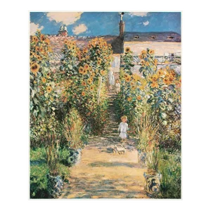 1977 After Claude Monet "The Artist's Garden at Vetheuil", Large Full-Color Print