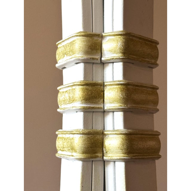 Vintage Hand-Forged Iron Coat Stand in White and Gold, 1950s For Sale - Image 6 of 18