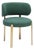 Margaret Green Performance Chenille Dining Chair For Sale