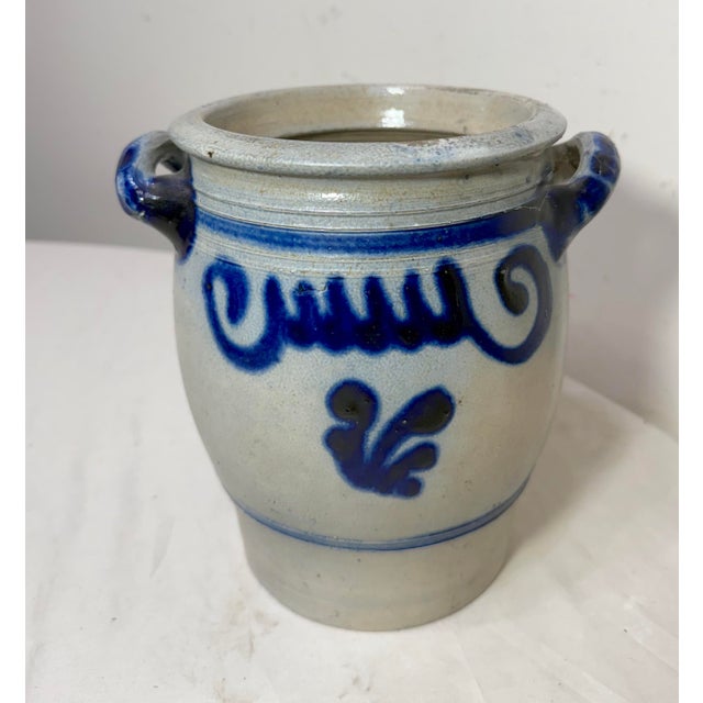 Up for sale is a wonderful antique 19th century handmade stoneware pottery crock. It's made by hand out of thick pottery...