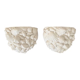 Richard Etts Plaster Shell Sconces For Sale