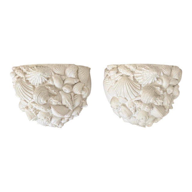 Richard Etts Plaster Shell Sconces For Sale