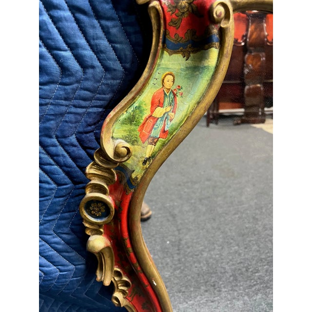 Italian Florentine Shell Carved Mirror For Sale - Image 4 of 9