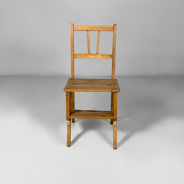 Mid-Century Modern Mid-Century Modern Ladder Chair in Wood, Italy, 1930s For Sale - Image 3 of 18
