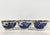 18th Century Chinese Export Blue & White Tea Bowls and Underplates With English Clobbering - Set of 5 For Sale - Image 10 of 13
