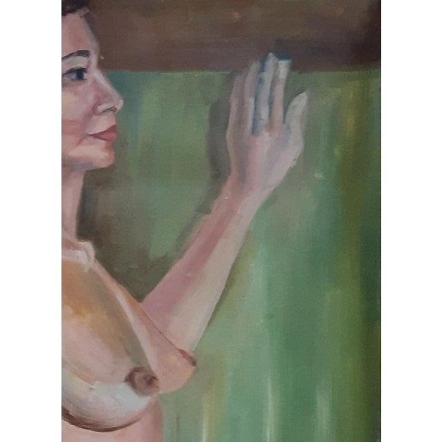 Realism 1970s Nude Figure Oil Painting, Ukrainian Artist Artemieva, Canvas For Sale - Image 3 of 6