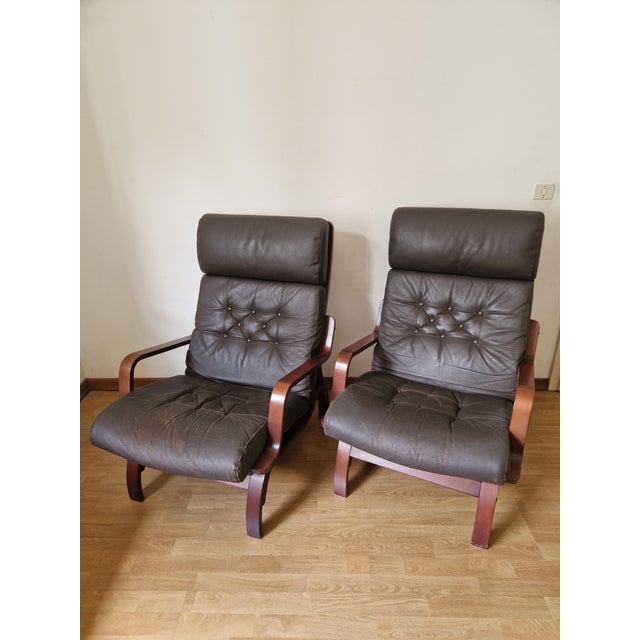 Vintage Scandinavian Lounge Chairs from Meblo, Yugoslavia, 1970s, Set of 2 For Sale - Image 16 of 18