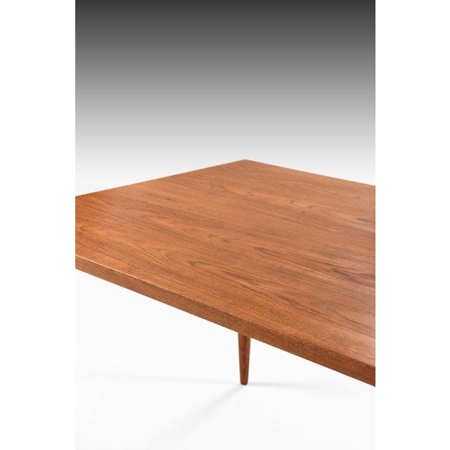 Teak and Cane Dining Table and Chairs by Nanna Ditzel for Poul Kolds, 1950s, Set of 7 For Sale - Image 3 of 13