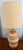 Turned Studio, Pottery Ceramic Lamp, Striped Orange, and Cream Glaze With Shade.