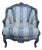 Louis XVI Blue Bergere Armchair, 1920s For Sale
