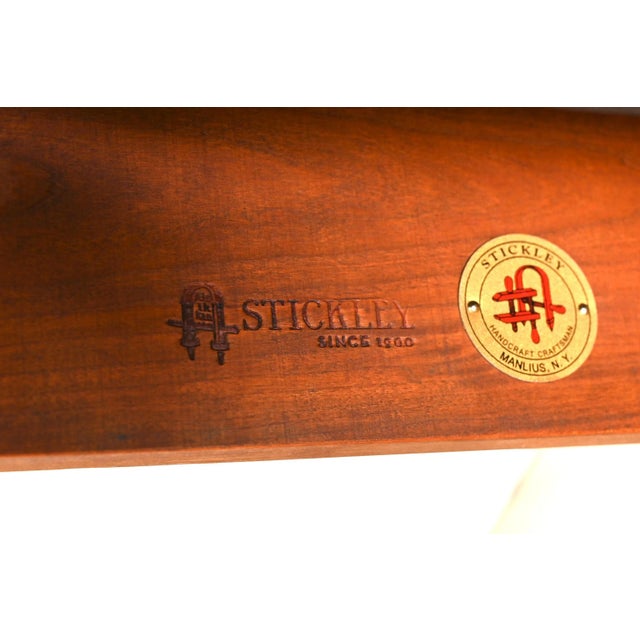 Stickley Mission Arts and Crafts Cherry Wood Settle Sofa For Sale - Image 9 of 12