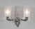 Jean Gauthier A pair of French art deco double wall sconces made circa 1925-1935 in nickel plated solid brass or bronze...