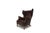 Danish Modern Leather Wingback Lounge Chair, Denmark, Circa 1940s For Sale - Image 4 of 12