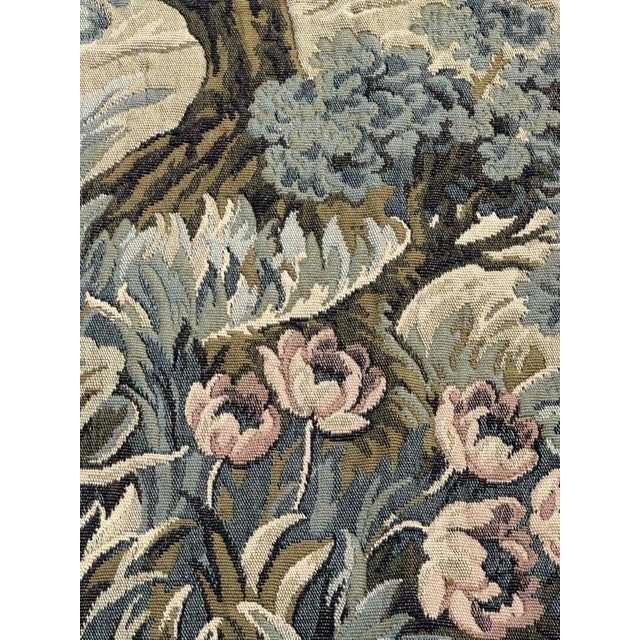 Blue Mid-Century French Jacquard Tapestry in the style of Aubusson, 1960s For Sale - Image 8 of 18