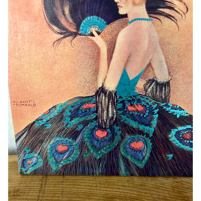 Ceramic Art Deco Decorative Tiles with Madame Peacock by Gilbert Rumbold, 1980s, Set of 2 For Sale - Image 7 of 13