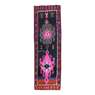 Late 20th Century Wild Bohemian Turkish Runner - 3'3" x 9'7" For Sale