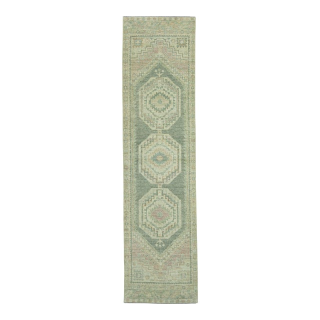 Turkish Oushak Rug 2'10" x 11' #19493 For Sale