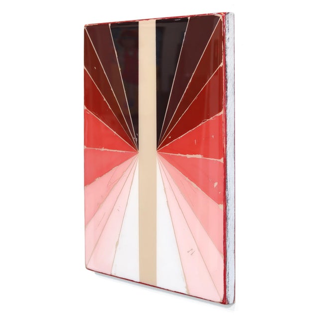 Wiggle Room 24 - Modern Resin Minimalist Red Tone Gradient Abstract Original Artwork by Ricky Hunt For Sale In Los Angeles - Image 6 of 9