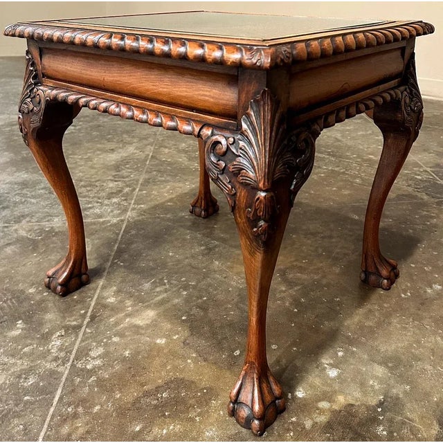 Antique English Walnut Chippendale End Table For Sale - Image 10 of 11