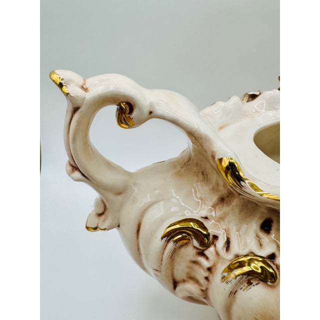 Vintage Italian Capodimonte Porcelain Tureen or Serving Dish Centerpiece W/Roses For Sale - Image 10 of 18