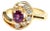 14KY Ruby & Diamond(.24) Swirl Ring, size 5.25 For Sale