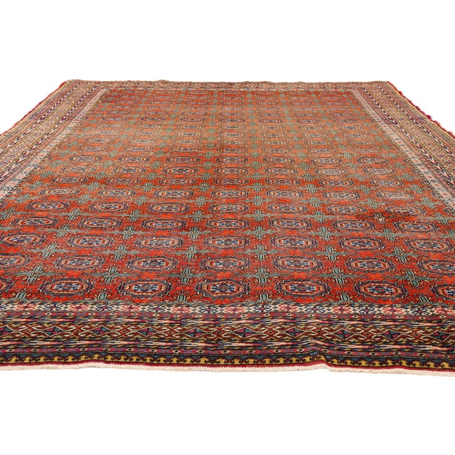 Mid-Century Modern Vintage Turkish Sivas Rug, 07'04 X 11'01 For Sale - Image 3 of 10