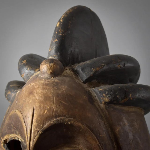 Early 20th Century Suku Helmet Mask For Sale - Image 4 of 14