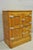 Original Antique R.H. Macy & Co Victorian Oak Wood 3 Door Ice Box Refrigerator Chest. Circa Early 20th Century....